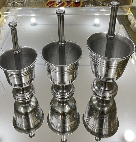 طقم 3 نجور المنيوم فضي