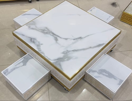 طاولة تقديم مع 4 طوايل خدمة نقش اسلامي