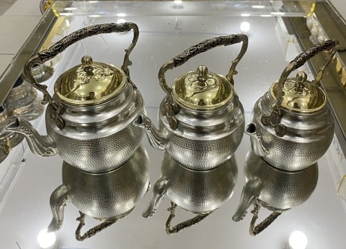 طقم 3 أباريق نحاس حب رمان الأصلي