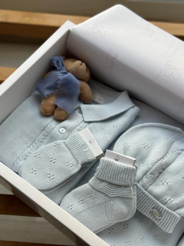 طقم حديثي الولاده ولادي ( سماوي )