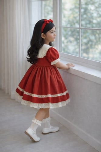 فستان الريف الاحمر ( الشحن ٢٠ رمضان )