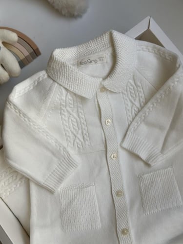 طقم حديثي الولاده ولادي ( ابيض )