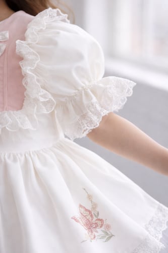 فستان الفراشه الورديه ١-٧ سنوات ( الشحن 20 رمضان )