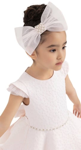 فستان مناسبات وردي )