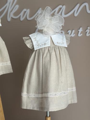 فستان مواليد ٦-٢٤ شهر