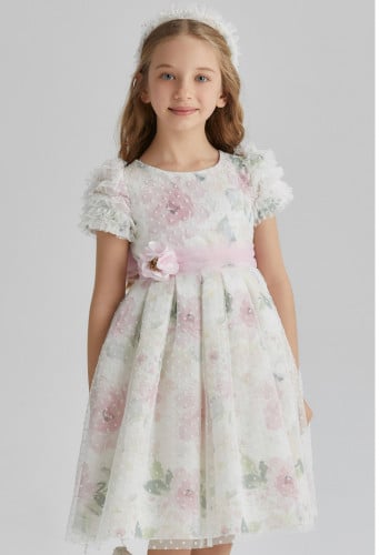 فستان وردي مورد ( مدة التجهيز ٧-١٠ ايام )