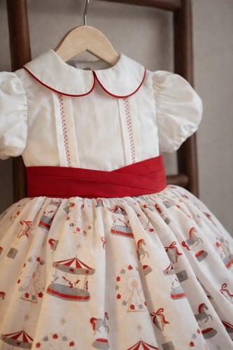 فستان البهجة الاحمر ١-٨ سنوات