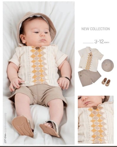 طقم مواليد ولادي بيج ( مع شوز وطااقية )