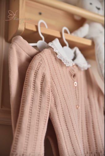 طقم تريكو 3قطع وردي غامق