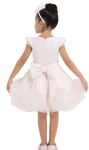 فستان مناسبات وردي )