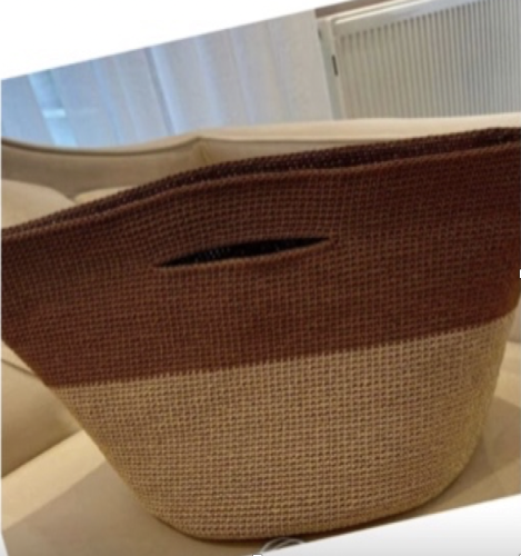 Luna crochet bag - brown and beige colors