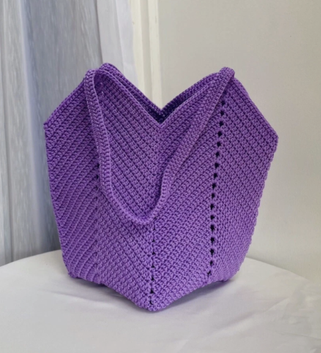 Lotus Crochet Bag - Purple color