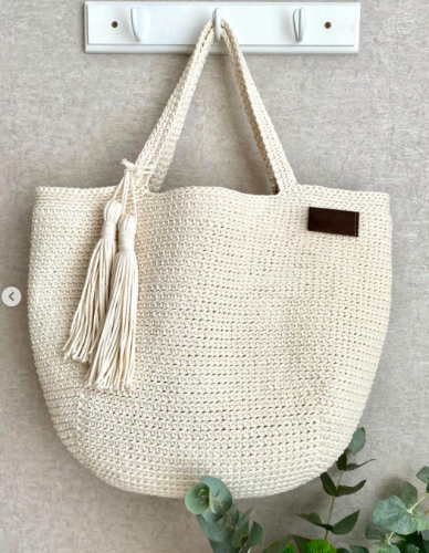 Basic Crochet Bag - offwhite color