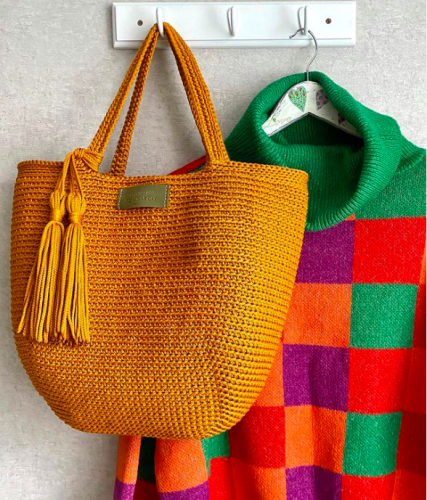Basic crochet bag - orange color