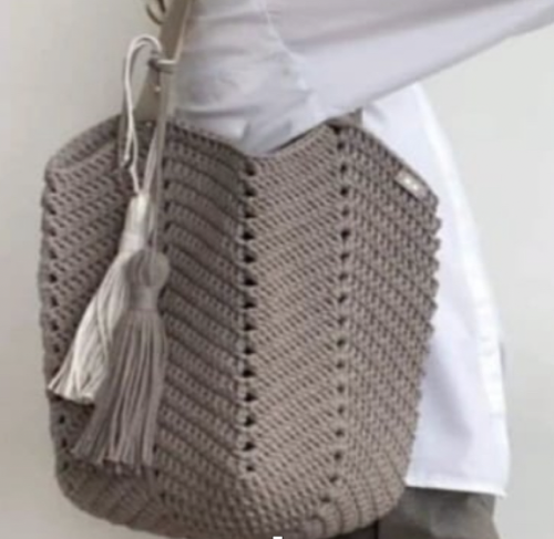 Rosie Crochet Bag - Chocolate Color