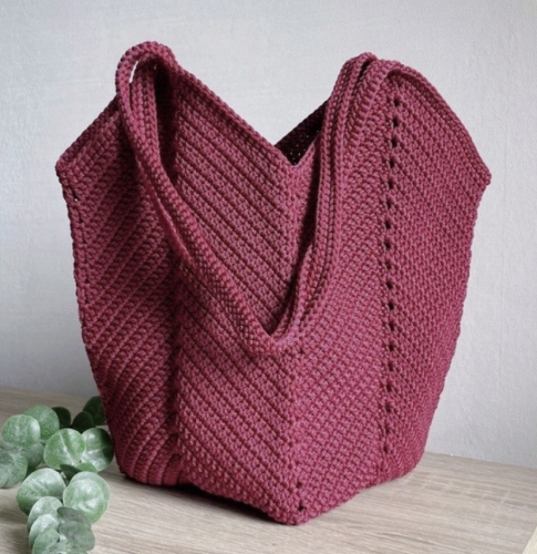 Lotus Crochet Bag - Red Color