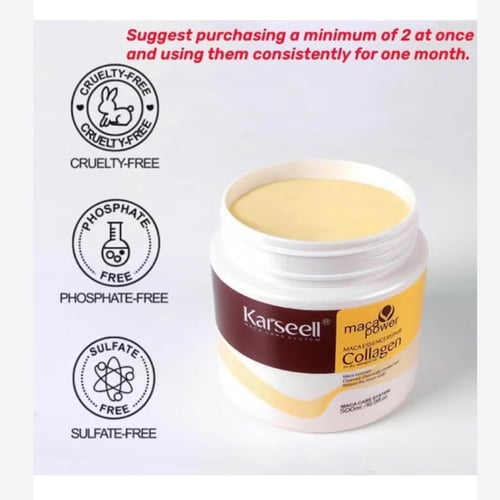 قناع علاج الشعر بالكولاجين للشعر التالف والجاف من...