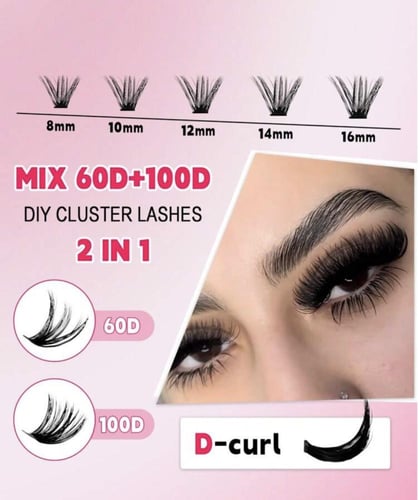 رموش أسبوعيه كثيفه 400قطعه نوع D Curl