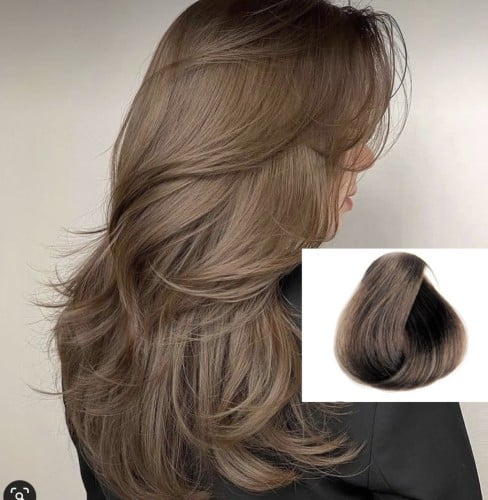 بيج رمادي صبغه نباتيه تغطيه شيب100٪