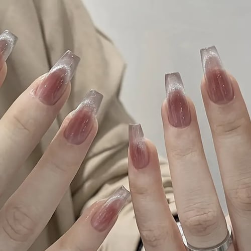 اظافر تركيب مصنوعه من الجل والاكريلك ٢٤ قطعه