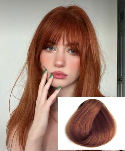 اشقر نحاسي صبغه نباتيه تغطيه شيب100٪