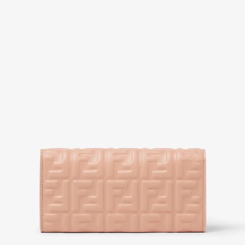 Fendi | Baguette Continental With Chain | Pink nap...