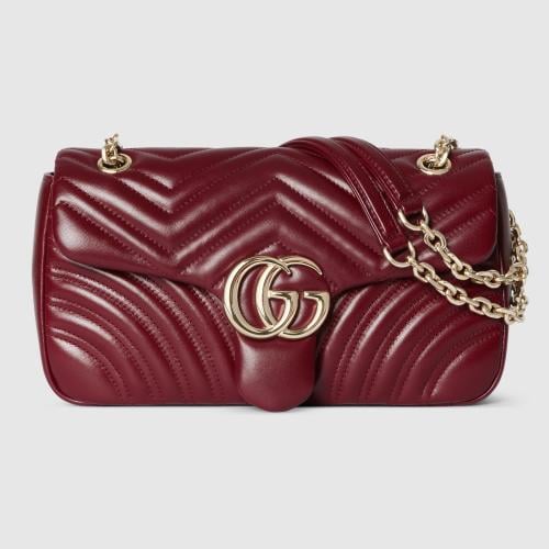 Gucci | GG Marmont medium shoulder bag | Rosso Anc...