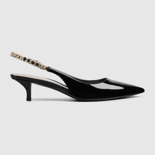 Gucci | Gucci Signoria slingback pump | black pate...