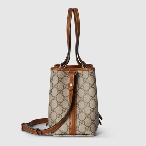 Gucci | GG Emblem medium tote bag | beige and dark...