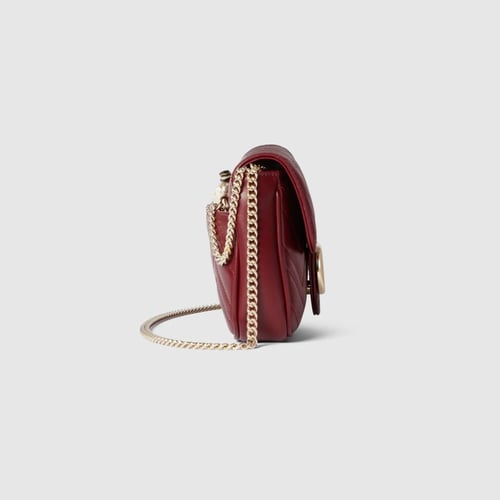 Gucci | GG Marmont small shoulder bag | Rosso Anco...
