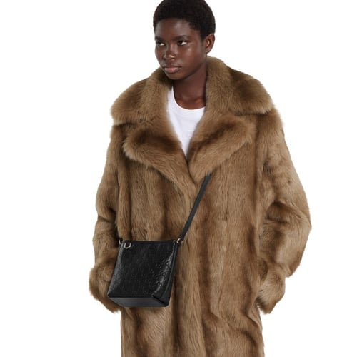 Gucci | GG Emblem nano bucket bag | black GG leath...