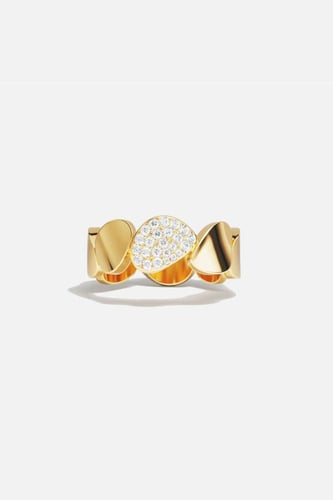 APM Monaco | soleil | 18k Yellow Gold Plated | خات...