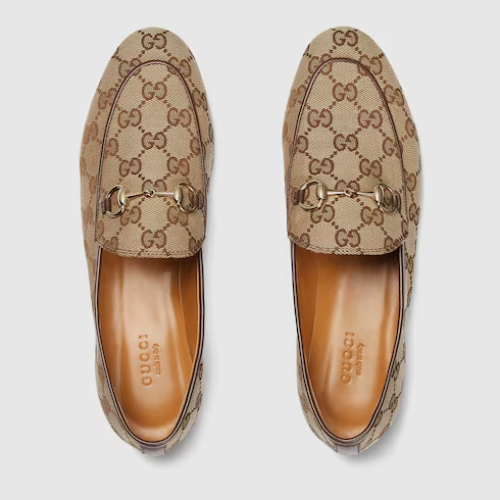 Gucci | Women's Gucci Jordaan loafer | beige and e...