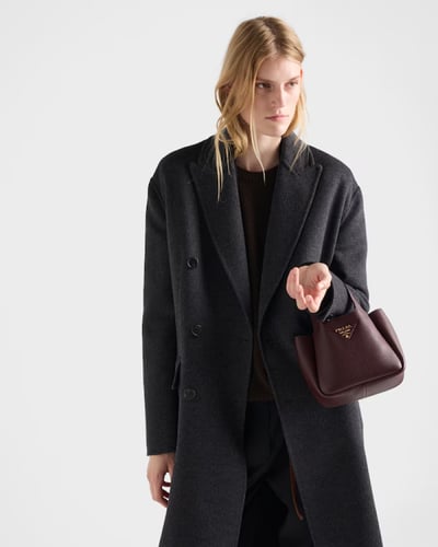 Prada | Mini leather handbag | Color: Burgundy