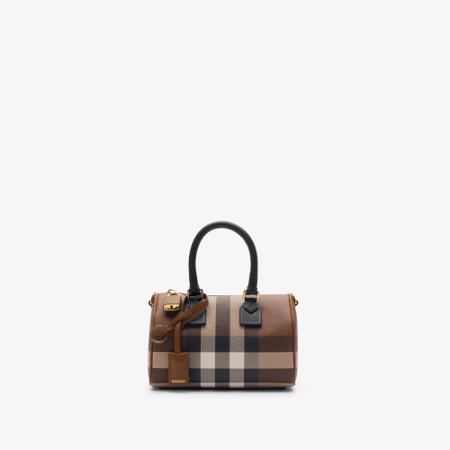 Burberry | Mini Check Bowling Bag | Dark birch bro...