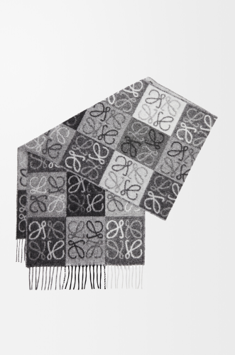 Loewe | Scarf in wool and cashmere | Color: Black/...