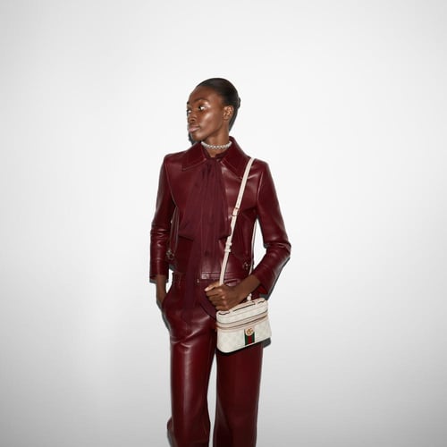 Gucci | Ophdia small vanity bag | beige and white...