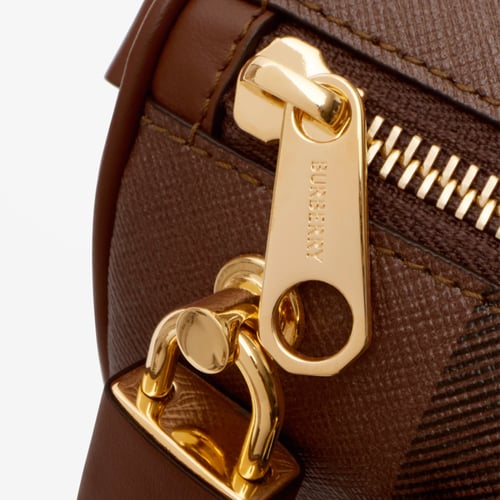 Burberry | Mini Check Bowling Bag | Dark birch bro...