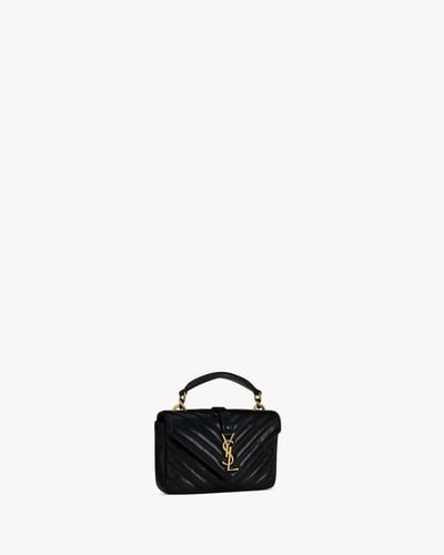 Saint Laurent | MINI COLLEGE in shiny leather | BL...