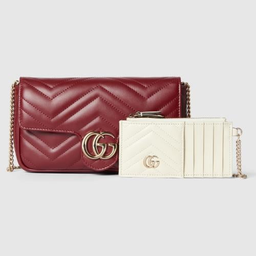 Gucci | GG Marmont small shoulder bag | Rosso Anco...