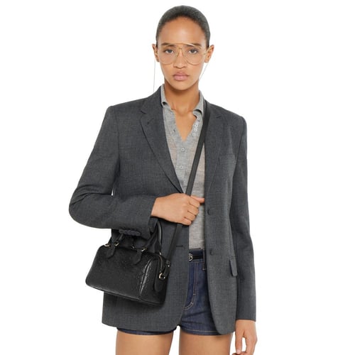 Gucci | GG Emblem small boston bag | black GG leat...