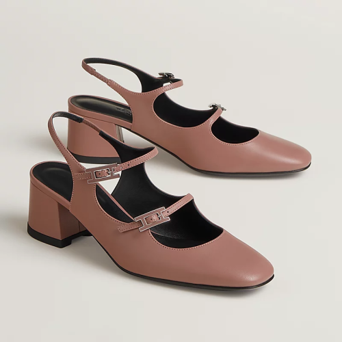 Hermes | Jackie 50 Pumps | antique rose