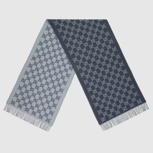 Gucci | GG cashmere scarf | Color: blue
