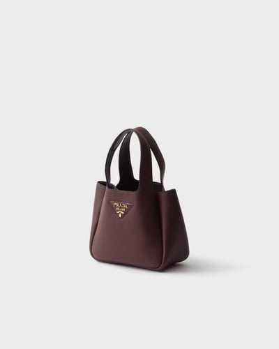 Prada | Mini leather handbag | Color: Burgundy