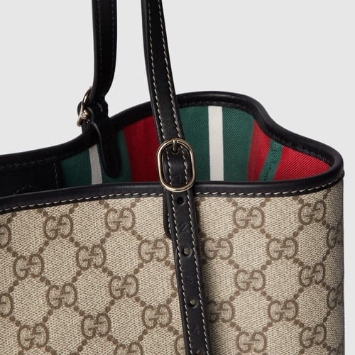 Gucci | GG Emblem medium tote bag | beige and dark...