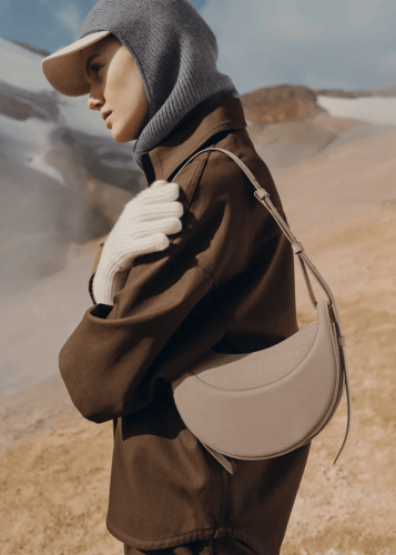 Poléne Paris | Numéro Dix | Crocodile Nubuck Taupe