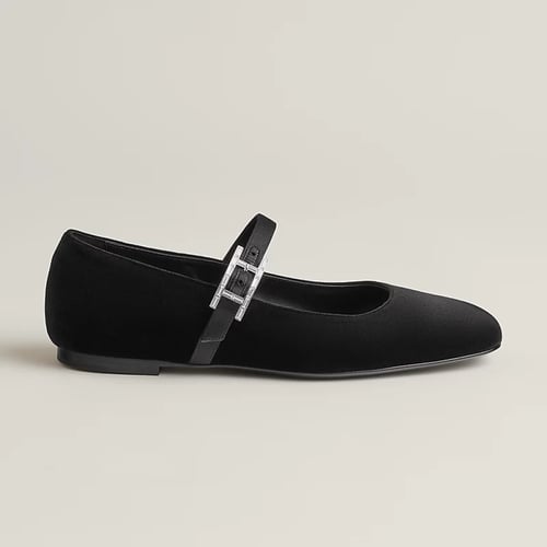 Hermes | Jane Ballerinas | black
