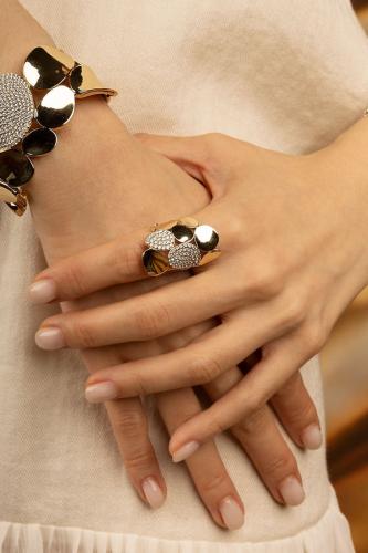 APM Monaco | soleil | 18k Yellow Gold Plated | خات...