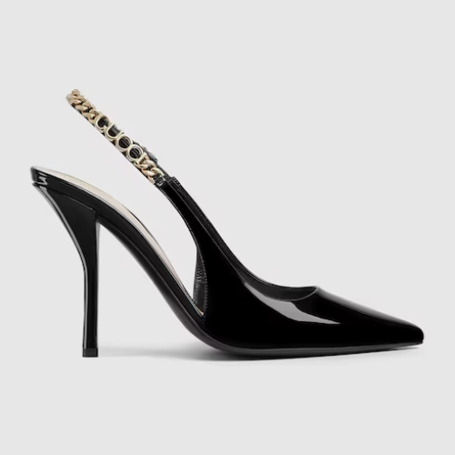 Gucci | Gucci Signoria slingback pump | black pate...