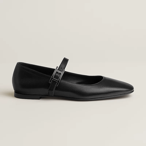 Hermes | Jane Ballerinas | black